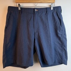Orvis Men's 38 Shorts Blue Performance Lightweight Hiking Golf Flat Front EXC